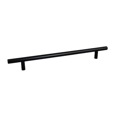 Crown 12" Bar Cabinet Pull with 9" Center to Center Matte Black Finish CHP112BK